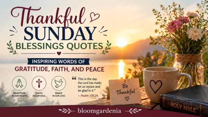 Best Thankful Sunday Blessings Quotes for Gratitude, Faith and Peace